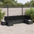 Garden Sofa Set with Cushion 7 pcs Black Poly rattan