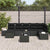 Garden Sofa Set with Cushion 8 pcs Black Poly rattan