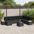 Garden Sofa Set 9 pcs 319 x 209 x 85 cm Poly rattan