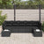 Garden Sofa Set with Cushion 7 pcs Black Poly rattan