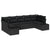 Garden Sofa Set with Cushion 7 pcs Black Poly rattan