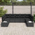 Garden Sofa Set with Cushion 9 pcs Black Poly rattan