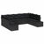 Garden Sofa Set with Cushion 9 pcs Black Poly rattan