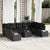 Garden Sofa Set with Cushion 10 pcs Black Poly rattan