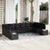 Garden Sofa Set with Cushion 10 pcs Black Poly rattan
