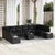 Garden Sofa Set with Cushion 11 pcs Black Poly rattan