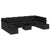 Garden Sofa Set with Cushion 11 pcs Black Poly rattan