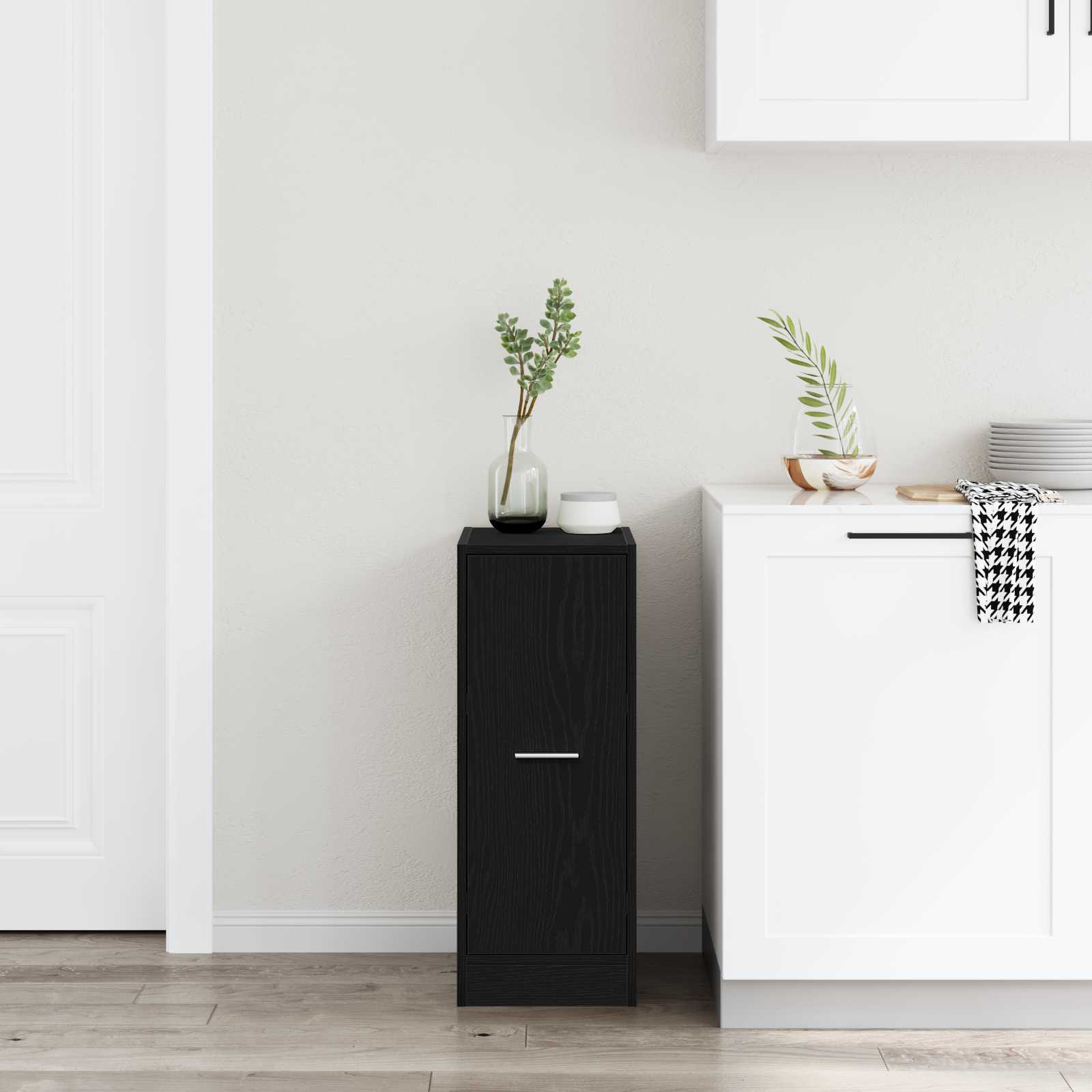 Apothecary Cabinet Black oak 30 x 41 x 77.5 cm Engineered wood