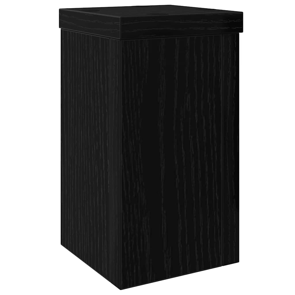 Plant Stand 2 pcs Black Oak 10 x 10 x 18 cm Engineered Wood