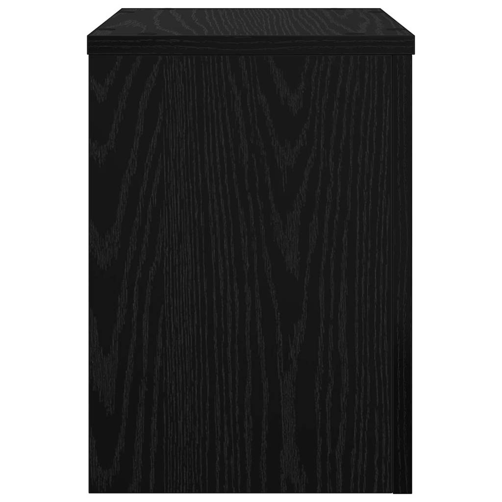 Plant Stand 2 pcs Black Oak 25 x 25 x 35 cm Engineered Wood