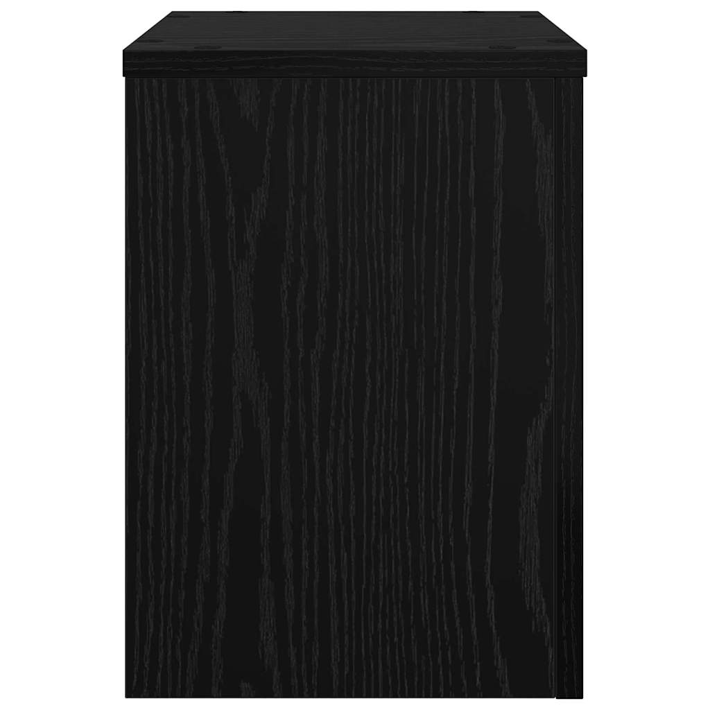 Plant Stand 2 pcs Black Oak 25 x 25 x 35 cm Engineered Wood