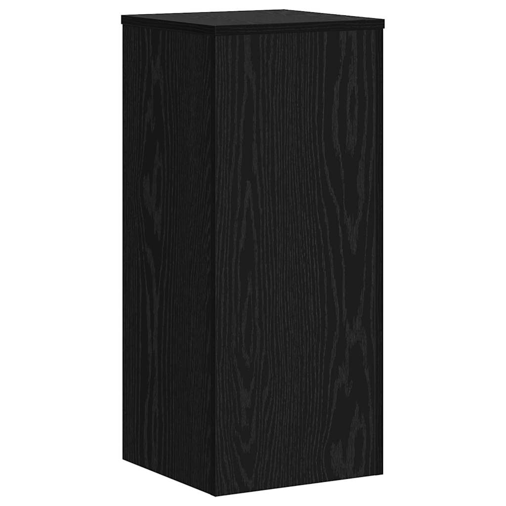 Plant Stand 2 pcs Black Oak 30 x 30 x 70 cm Engineered Wood