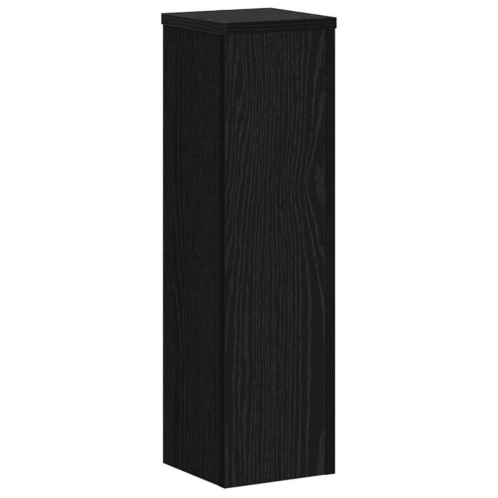 Plant Stand 2 pcs Black Oak 17 x 17 x 60 cm Engineered Wood