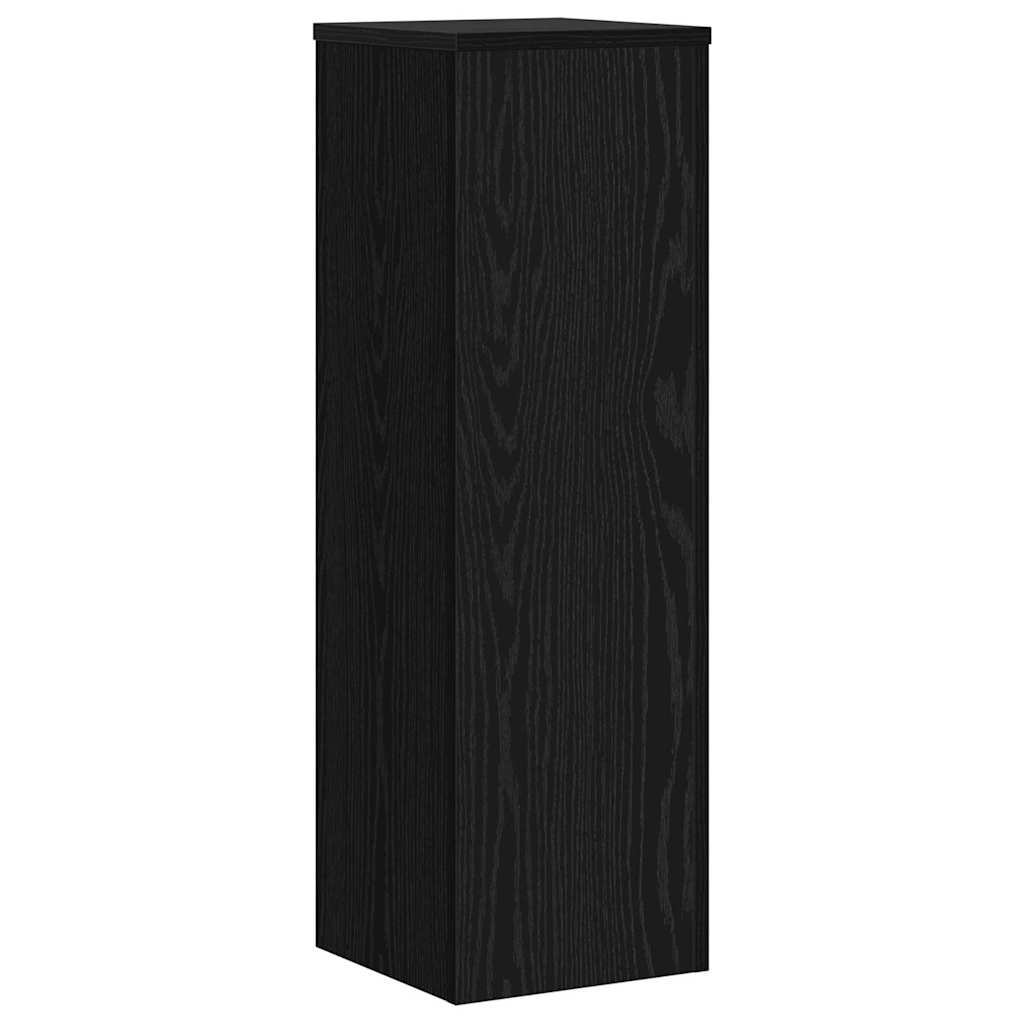 Plant Stand 2 pcs Black Oak 25 x 25 x 80 cm Engineered Wood