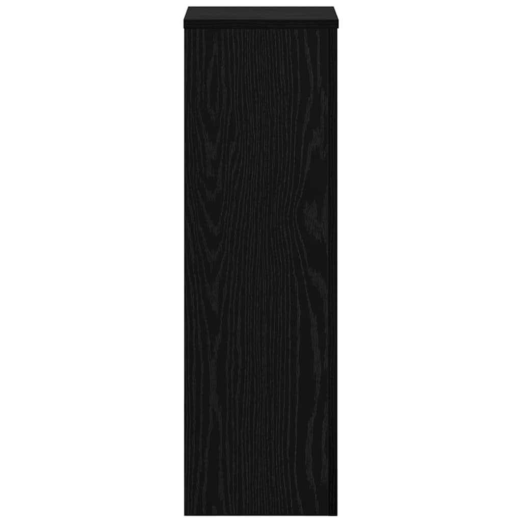 Plant Stand 2 pcs Black Oak 25 x 25 x 80 cm Engineered Wood