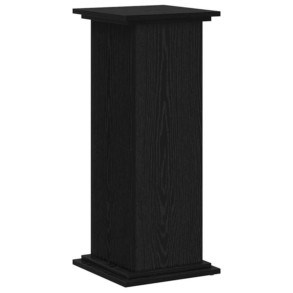 Plant Stand Black Oak 33 x 33 x 80 cm Engineered wood