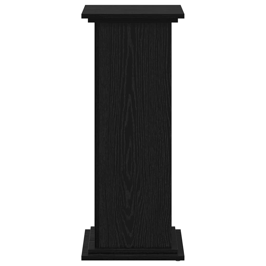 Plant Stand Black Oak 33 x 33 x 80 cm Engineered wood