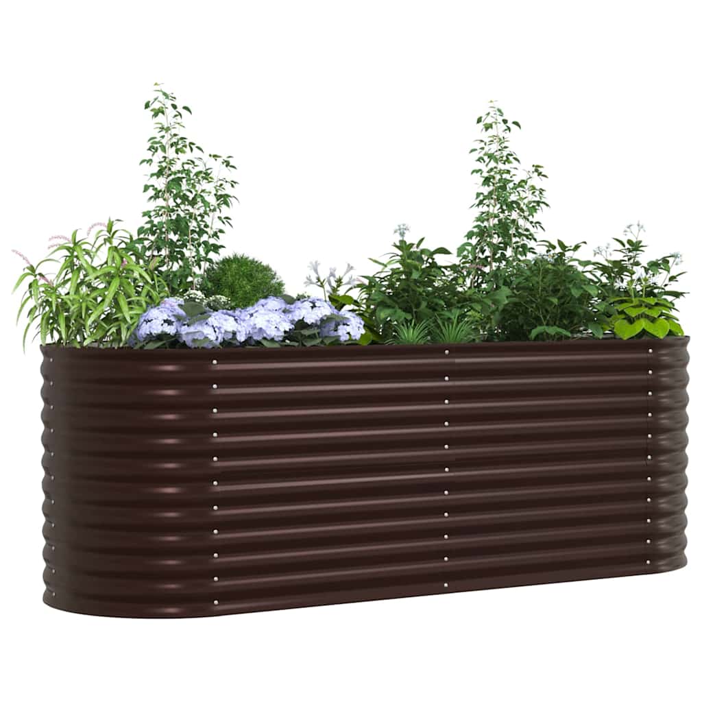 Raised Bed Brown 240 x 80 x 81 cm Steel