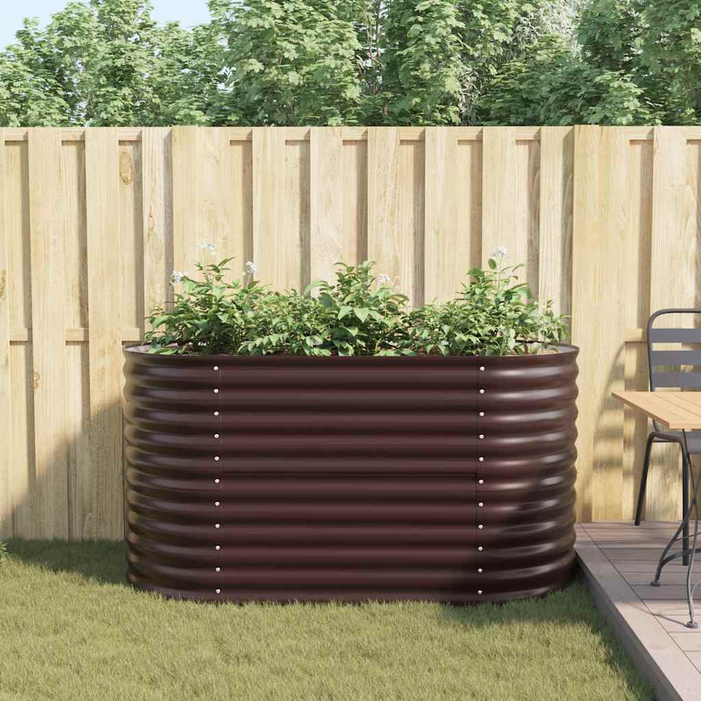 Raised Bed Brown 160 x 80 x 81 cm Steel