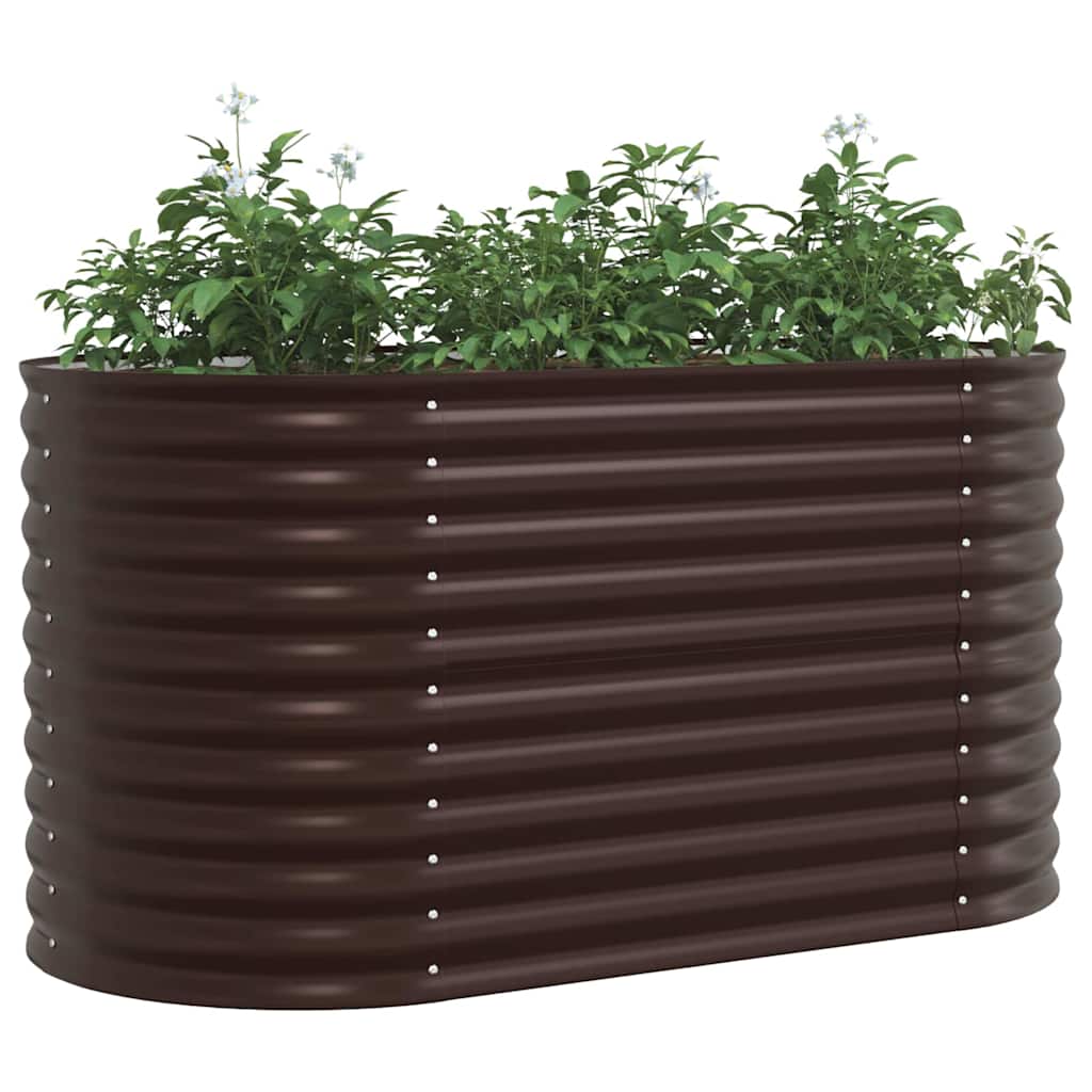 Raised Bed Brown 160 x 80 x 81 cm Steel