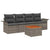 Garden Sofa Set 5 pcs Grey Poly rattan