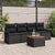 Garden Sofa Set 5 pcs Black Poly rattan