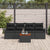Garden Sofa Set 5 pcs Black Poly rattan