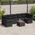 Garden Sofa Set 8 pcs Black Poly rattan