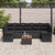 Garden Sofa Set 8 pcs Black Poly rattan