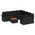 Garden Sofa Set 9 pcs Black Poly rattan