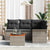 Garden Sofa Set 5 pcs Grey Poly rattan