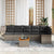 Garden Sofa Set 7 pcs Grey Poly rattan