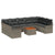 Garden Sofa Set 10 pcs Grey Poly rattan