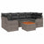 Garden Sofa Set 7 pcs Grey Poly rattan