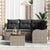 Garden Sofa Set 5 pcs Grey Poly rattan