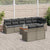 Garden Sofa Set 9 pcs Grey Poly rattan