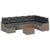 Garden Sofa Set 9 pcs Grey Poly rattan