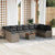 Garden Sofa Set 11 pcs Grey Poly rattan