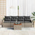Garden Sofa Set with Cushion 5 pcs Grey Poly rattan