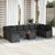 Garden Sofa Set with Cushion 11 pcs Black Poly rattan