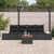 Garden Sofa Set with Cushion 5 pcs Black Poly rattan