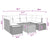 Garden Sofa Set with Cushion 7 pcs Black Poly rattan