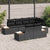 Garden Sofa Set with Cushion 7 pcs Black Poly rattan