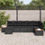 Garden Sofa Set with Cushion 7 pcs Black Poly rattan