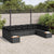 Garden Sofa Set with Cushion 10 pcs Black Poly rattan