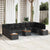 Garden Sofa Set with Cushion 11 pcs Black Poly rattan