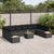 Garden Sofa Set with Cushion 11 pcs Black Poly rattan