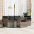 Garden Sofa Set with Cushion 7 pcs Grey Poly rattan