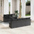 Garden Sofa Set with Cushion 8 pcs Black Poly rattan