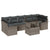 Garden Sofa Set with Cushion 8 pcs Grey Poly rattan